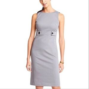 Ann Taylor sleeveless dress size 0 petite gray